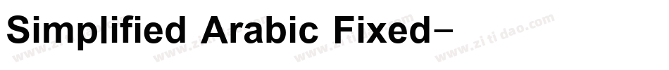 Simplified Arabic Fixed字体转换